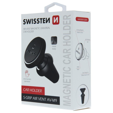 MAGNETICK DRK DO VENTILACE AUTA SWISSTEN S-GRIP AV-M9 ERN