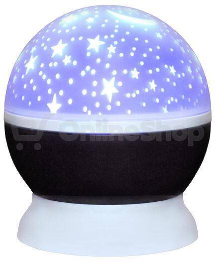 Solight LED projekční koule, multicolor, 9 režimů, otáčení, USB, 4x AAA