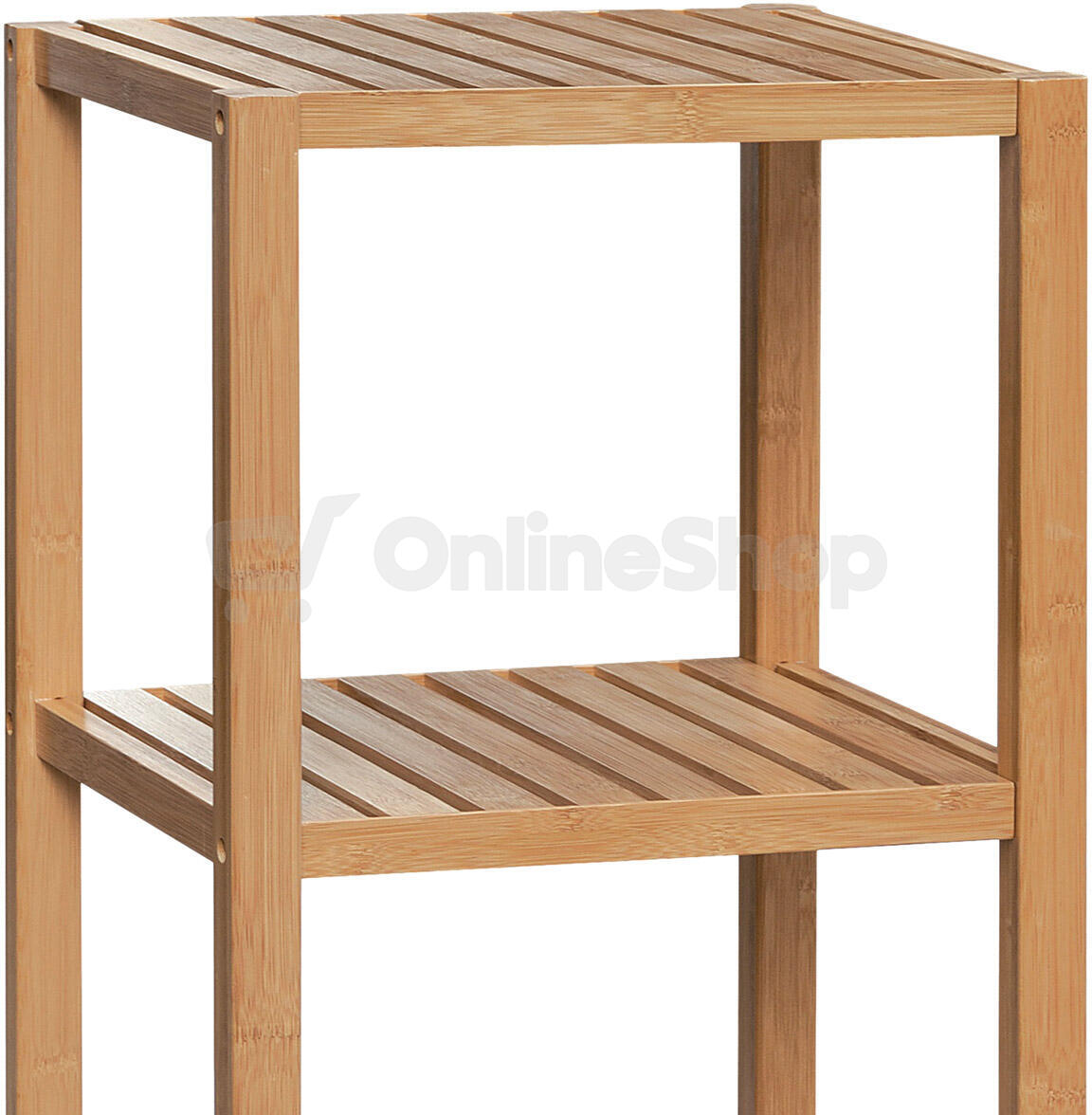 Regál, masiv, hnědá, DR-011-4 Autronic, Přírodní, Bambus