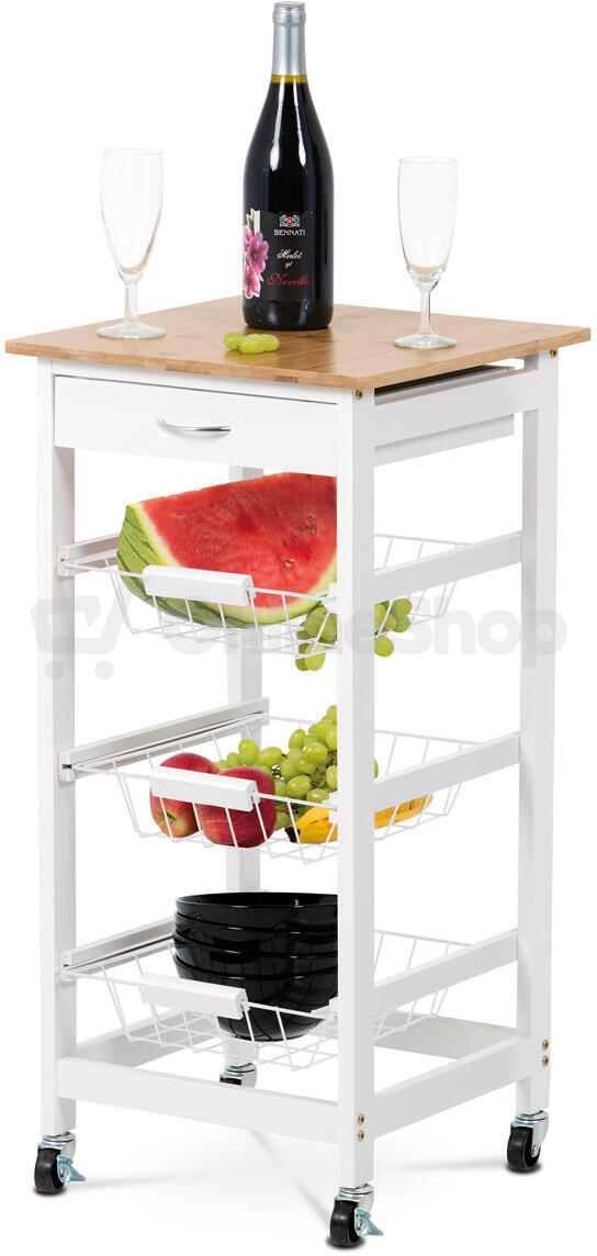 Regál, mdf, bílá, DR-043 Autronic