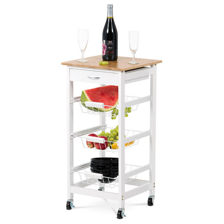 Regál, mdf, bílá, DR-043 Autronic