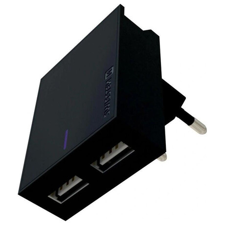 SWISSTEN SÍŤOVÝ ADAPTÉR SMART IC 2x USB 3A POWER ČERNÝ