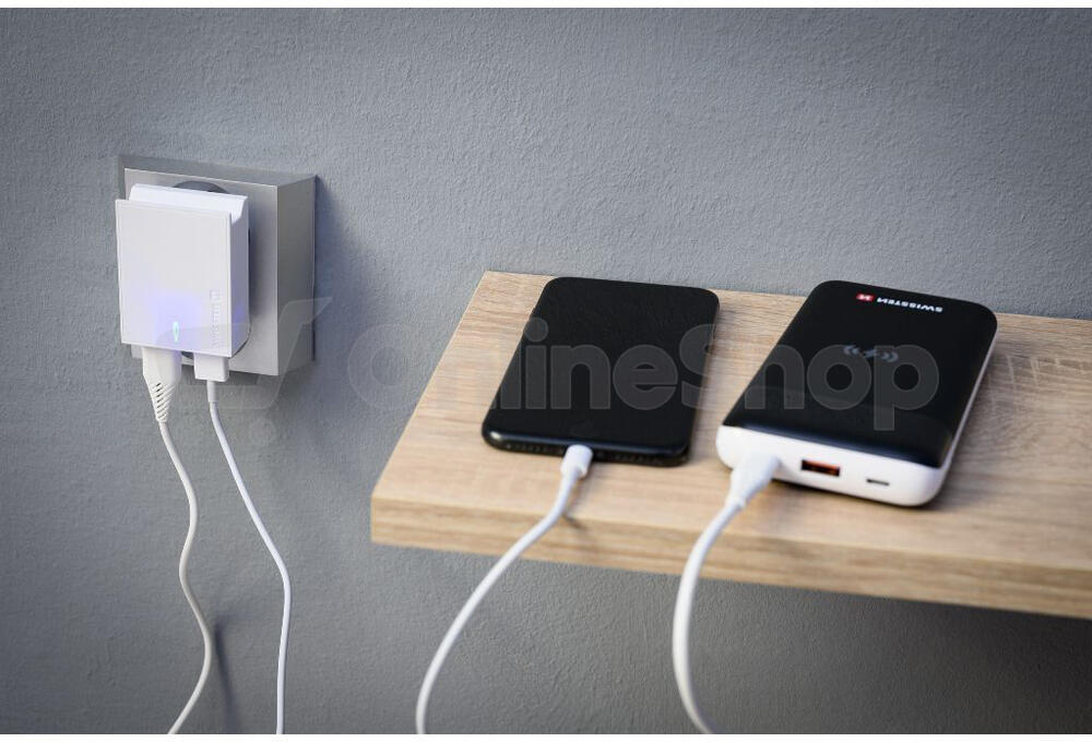 SWISSTEN SÍŤOVÝ ADAPTÉR SMART IC 2x USB 3A POWER + DATOVÝ KABEL USB / MICRO USB 1,2 M ČERNÝ