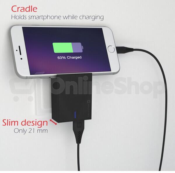 SWISSTEN SÍŤOVÝ ADAPTÉR SMART IC 2x USB 3A POWER + DATOVÝ KABEL USB / MICRO USB 1,2 M ČERNÝ