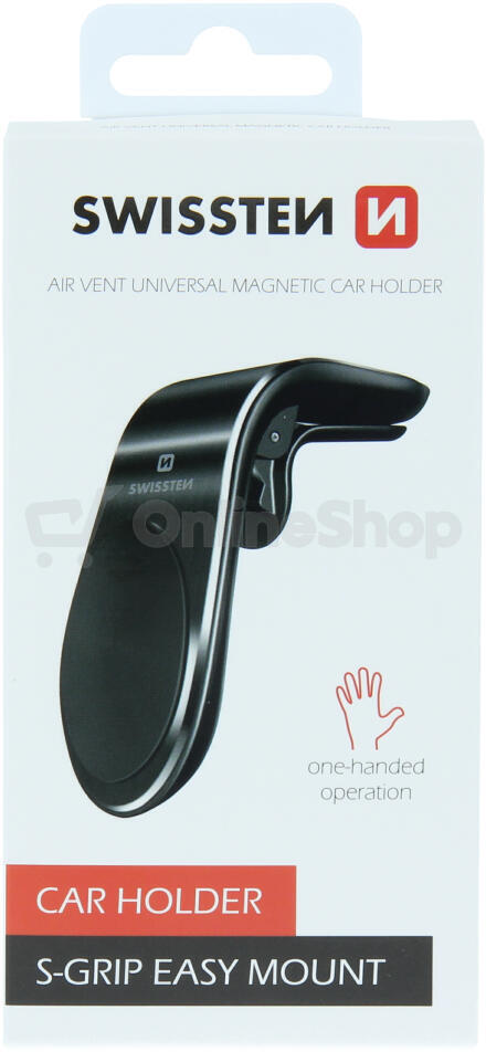 MAGNETICKÝ DRŽÁK DO VENTILACE AUTA SWISSTEN EASY MOUNT ČERNÝ