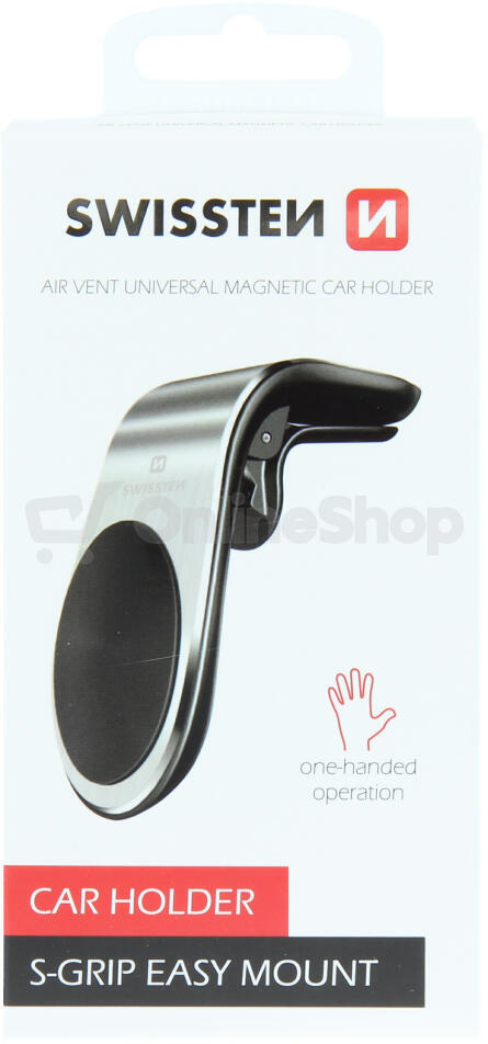 MAGNETICKÝ DRŽÁK DO VENTILACE AUTA SWISSTEN EASY MOUNT STŘÍBRNÝ