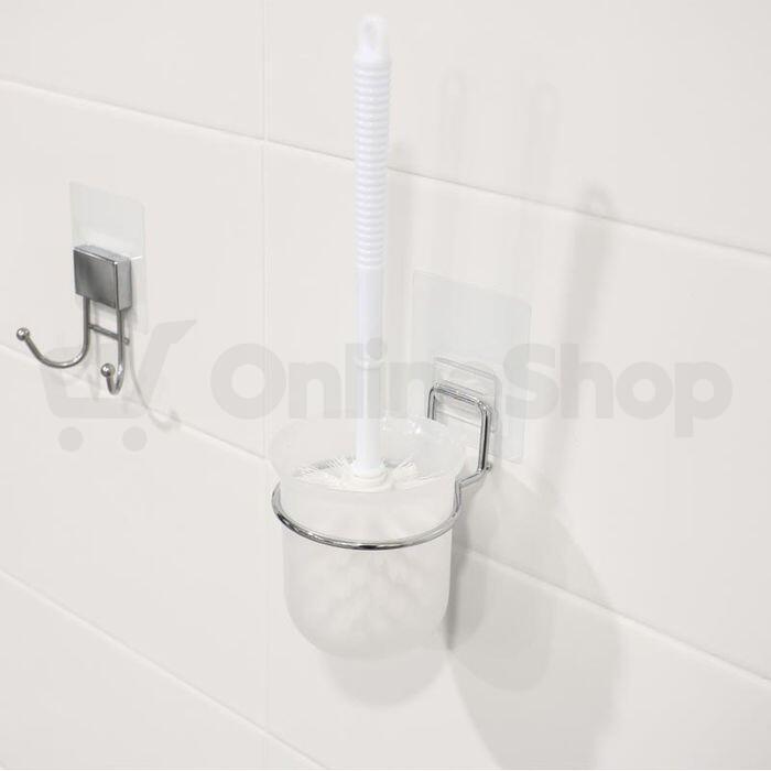 Samolepicí WC štětka na stěnu Compactor Bestlock Magic systém bez vrtání, chrom