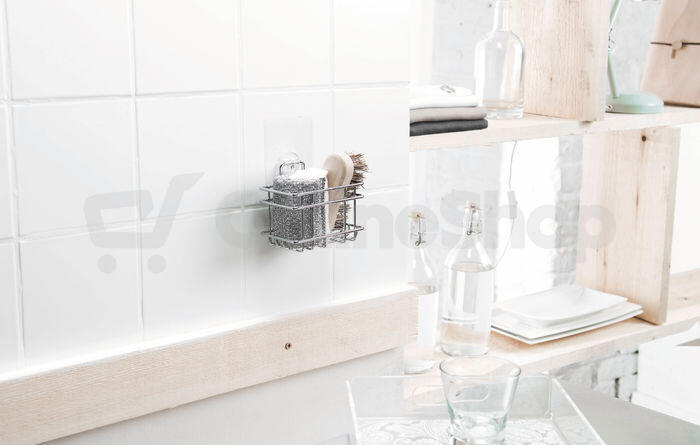Samolepicí košík do kuchyně Compactor Bestlock Magic systém bez vrtání, chrom