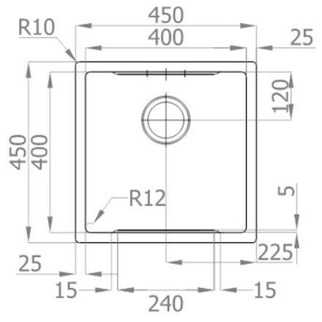 Sinks BOXSTEP 450 RO 1,0mm + VERSUS