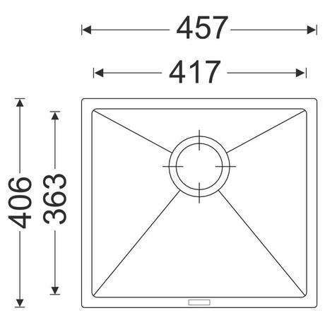 Sinks FRAME 457 Milk+MIX 35 GR