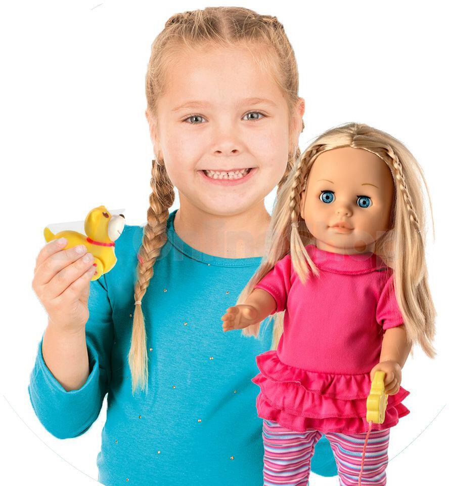 Panenka Teddies Sofinka s pejskem chodící a mluvící, 42cm