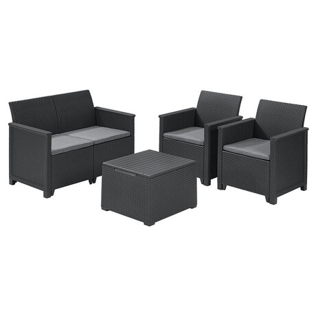 EMMA 2 seaters sofa set - grafit Keter