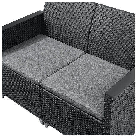 EMMA 2 seaters sofa set - grafit Keter