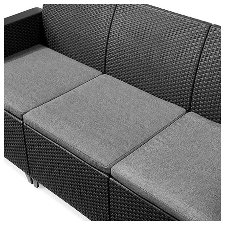 EMMA 3 seaters sofa set - grafit Keter