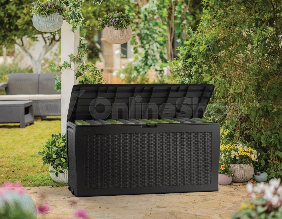 Zahradní box Keter Samoa Rattan Box 270L grafitový