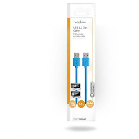 USB kabel NEDIS CCGP61000BU20