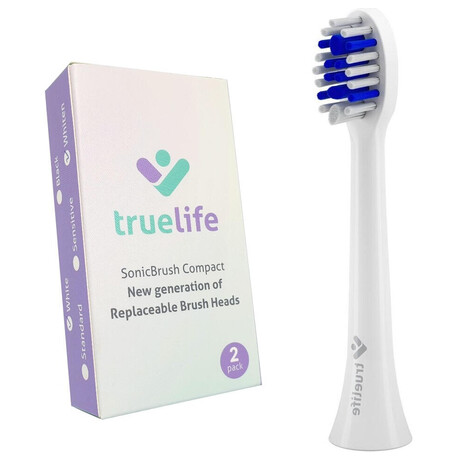 Nhradn hlavice TrueLife SonicBrush Compact heads Whiten, 2 ks, bl