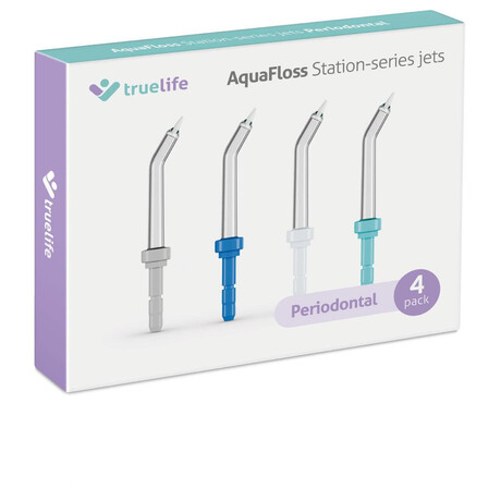 TrueLife AquaFloss Station-series jets Periodontal 4 pack