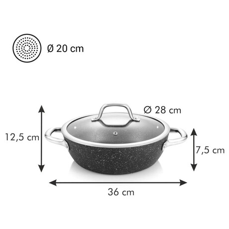 SET Sada ndob Tescoma PRESIDENT Stone + Hlubok pnev Tescoma PRESIDENT Stone s poklic, pr. 28 cm