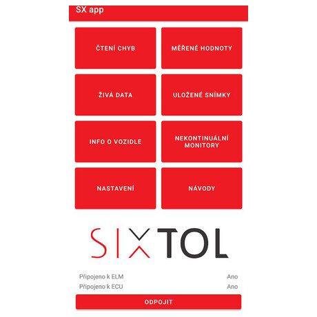 Autodiagnostika SC1 bluetooth, Android, SIXTOL (foto 9)