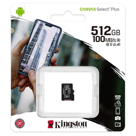 KINGSTON Canvas Select Plus 512GB microSD / UHS-I / CL10 / bez adaptru (foto 1)