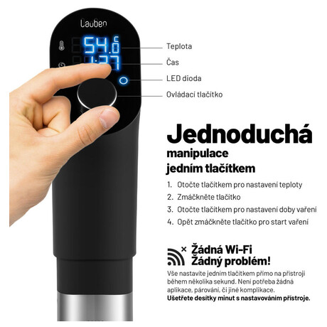 SET Vakuovaka Domo DO336L + Lauben Sous Vide Stick SV01 + Nhradn flie