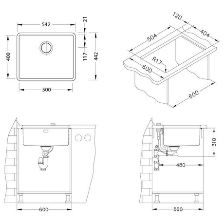 Dez Alveus KOMBINO 50 SAT U (500x400x195 mm) F