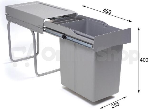 Odpadkový koš Alveus ALBIO 20 2x14l F