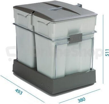 Odpadkový koš Alveus ALBIO 40 2x30l F