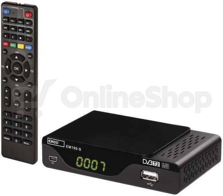 Emos DVB-T2 PŘIJÍMAČ EM 190-S HD (HEVC H265) (2520236400)