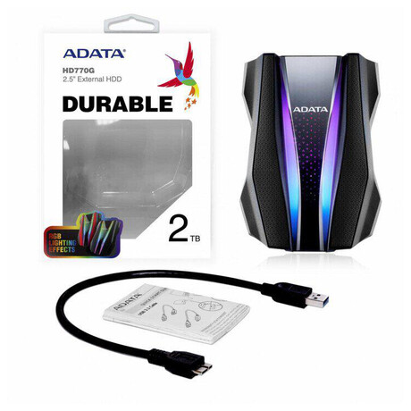 ADATA Externí HDD 1TB 2,5" USB 3.2 HD770G, černá (foto 3)