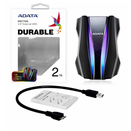 ADATA Externí HDD 2TB 2,5" USB 3.2 HD770G, černá (foto 3)