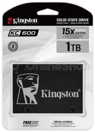 Kingston KC600 / 1TB / SSD / 2.5" / SATA / 5R (SKC600/1024G)