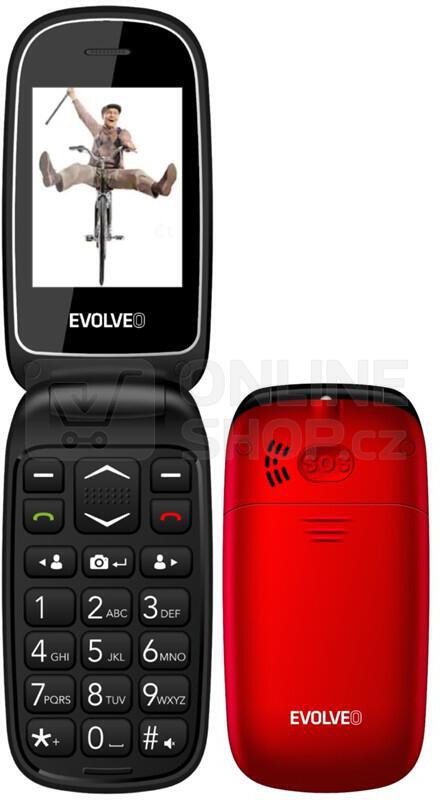 EVOLVEO EasyPhone FD vyklápěcí mobilní telefon pro seniory s nabíjecím