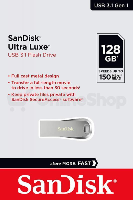 SanDisk Flash Disk 128GB Ultra Luxe, USB 3.1 (SDCZ74-128G-G46)