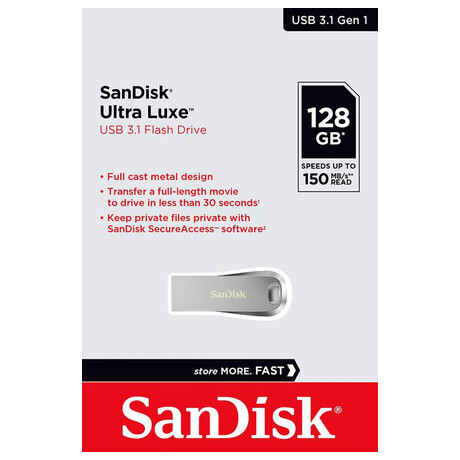 SanDisk Flash Disk 128GB Ultra Luxe, USB 3.1 (SDCZ74-128G-G46)