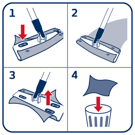 Jednorzov hadky na mop Clean & Away v sku (30 ks v balen) LEIFHEIT