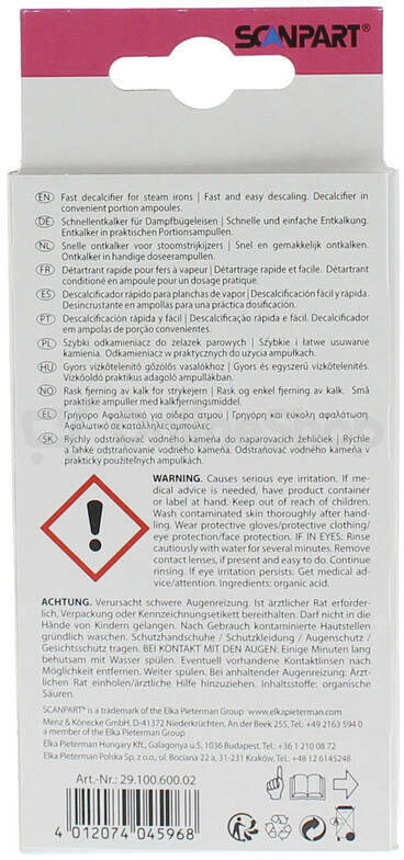 ScanPart Odvápňovač žehliček, 6 ampulí