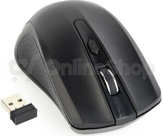 GEMBIRD myš MUSW-4B-04, černá, bezdrátová, USB nano receiver