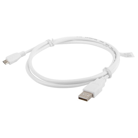 NATEC LANBERG Kabel USB 2.0 AM/Micro, 1m, bílý (foto 1)