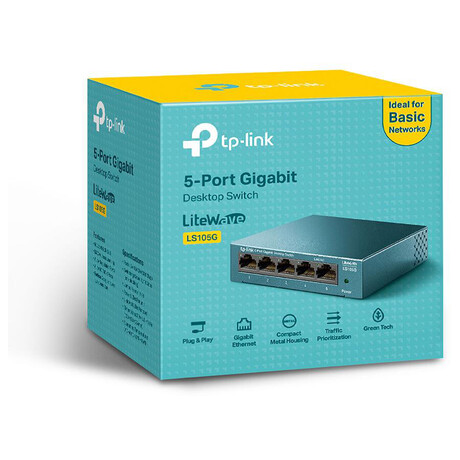 TP-Link LS105G 5xGigabit Desktop Switch fanless