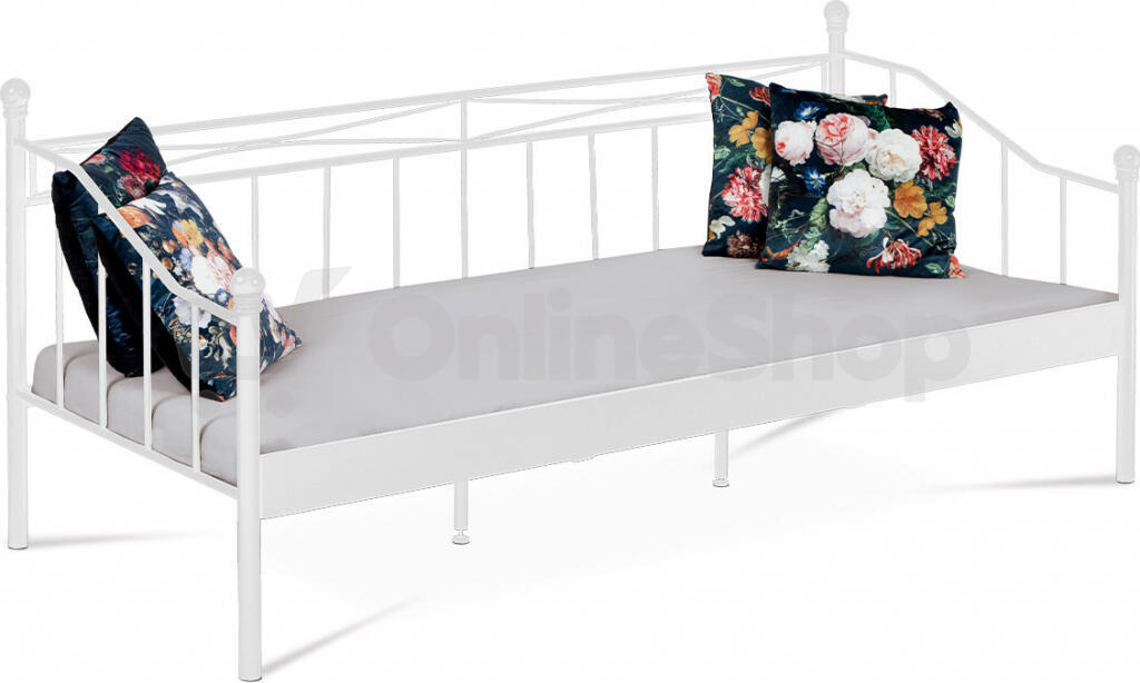 Jednolůžková postel 208x98cm, kov, bílá, BED-1905 WT Autronic