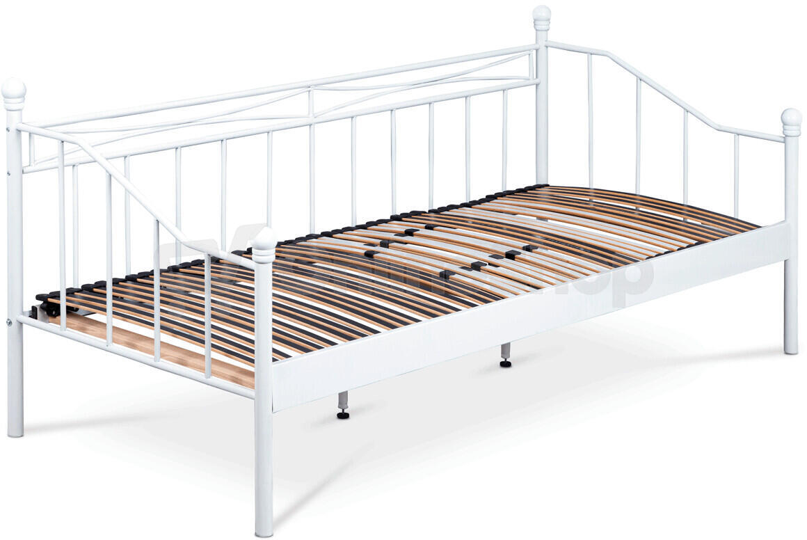 Jednolůžková postel 208x98cm, kov, bílá, BED-1905 WT Autronic