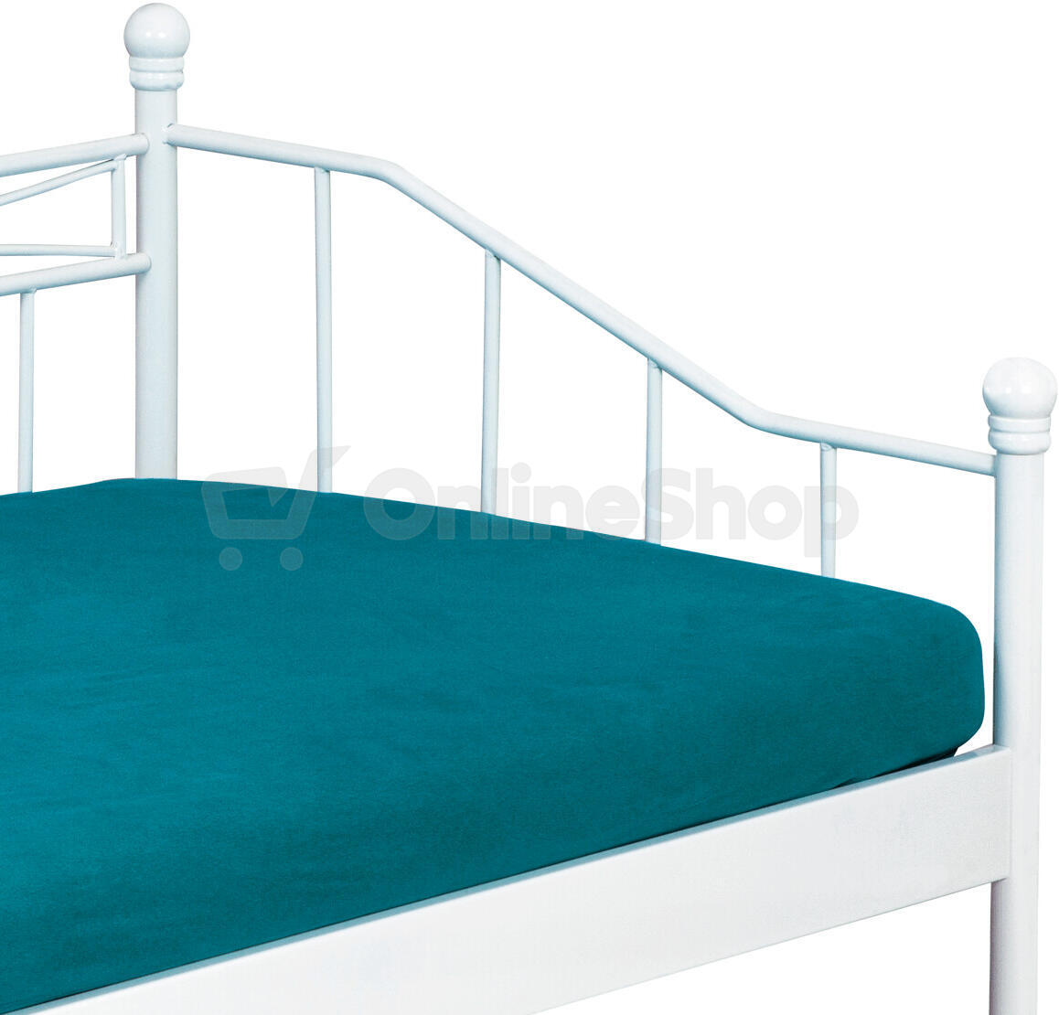 Jednolůžková postel 208x98cm, kov, bílá, BED-1905 WT Autronic