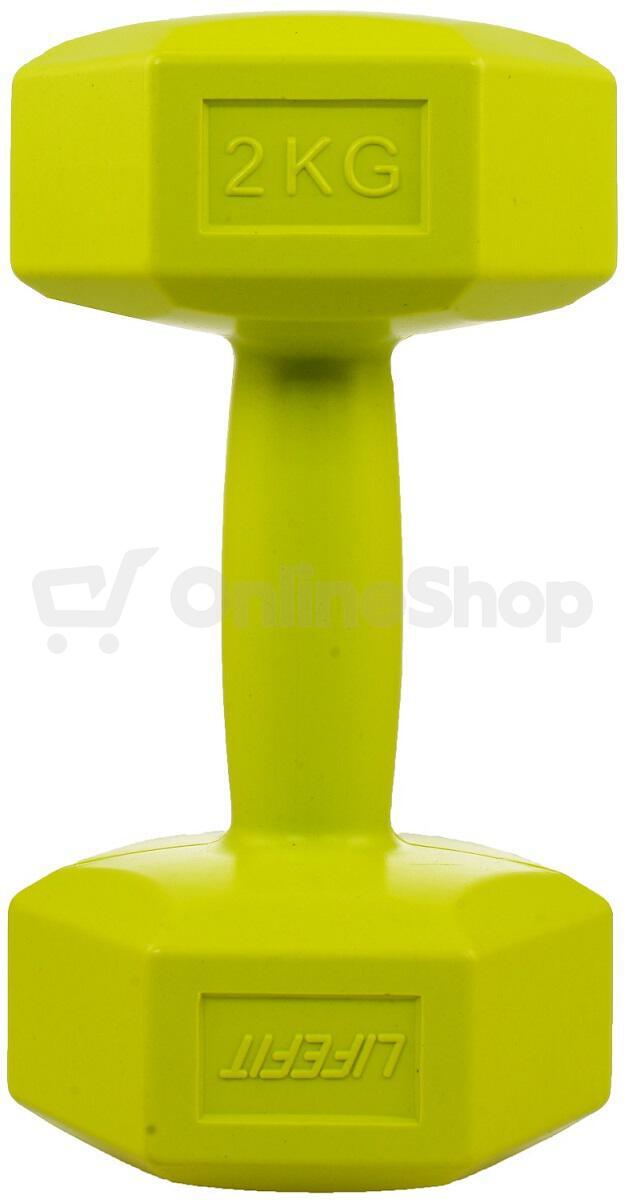 Vinylová činka LIFEFIT® 1 x 2 kg, sv. zelená