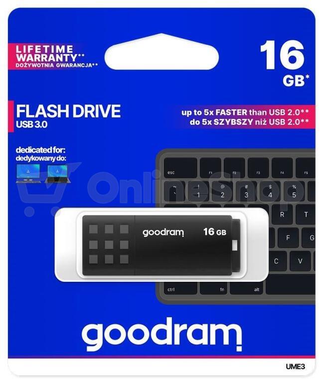 Flash disk GOODRAM USB 3.0 16GB bílo-černý