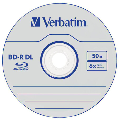 Disk Verbatim BD-R DL 50GB, 6x, jewel, 5ks