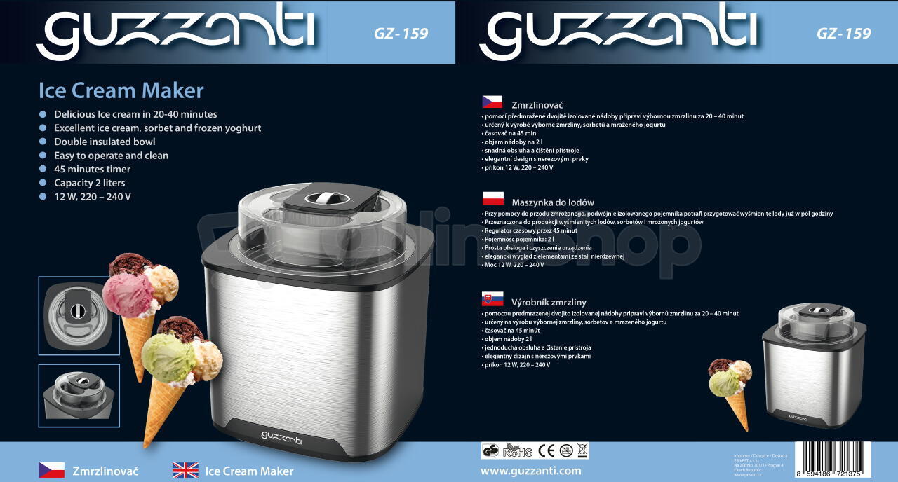 Zmrzlinovač Guzzanti GZ 159