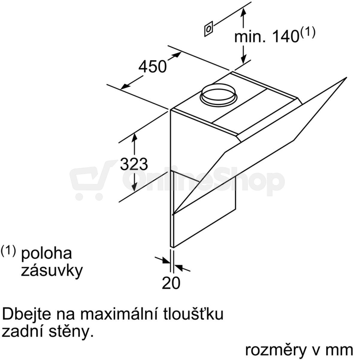Odsavač par Siemens LC91KWW60, komínový