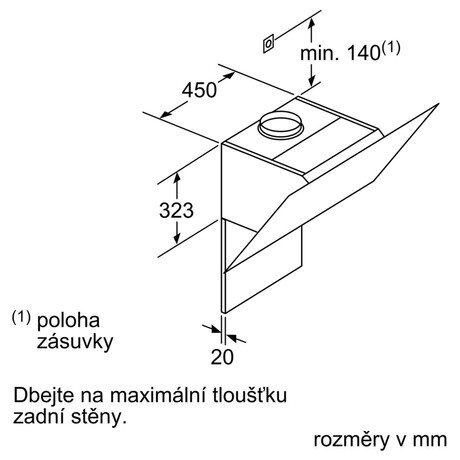 Odsavač par Siemens LC91KWW60, komínový